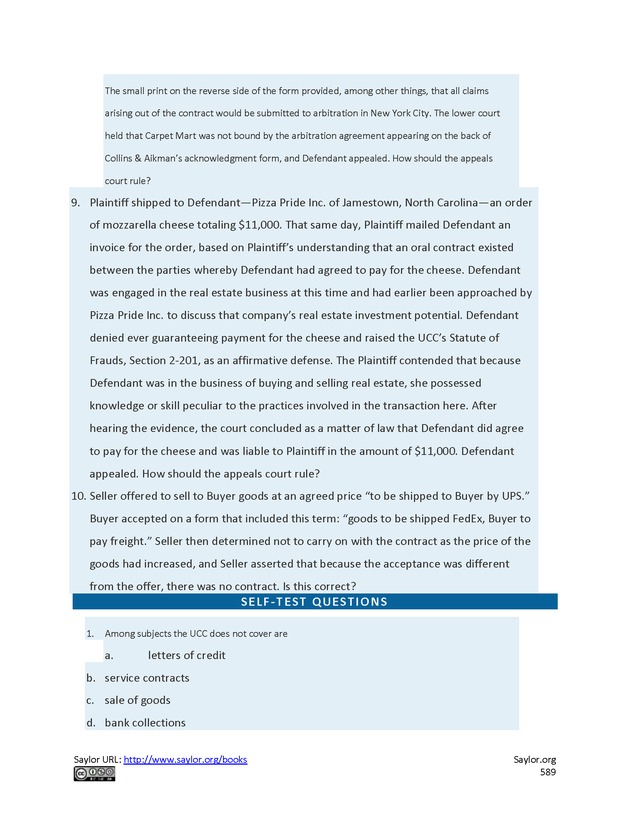 Business Law and the Legal Environment - Page 589